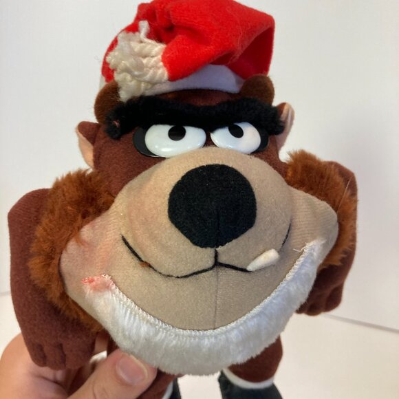 Vintage 1992 Looney Tunes Taz Christmas Plush McDonalds Kids Meal Stuffed Toy - Picture 6 of 10